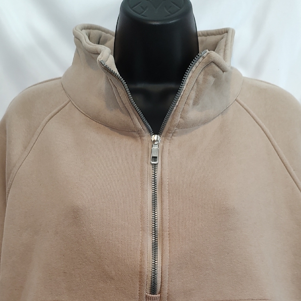 Women's Tan Half-Zip Sweater - Picture 4 of 7
